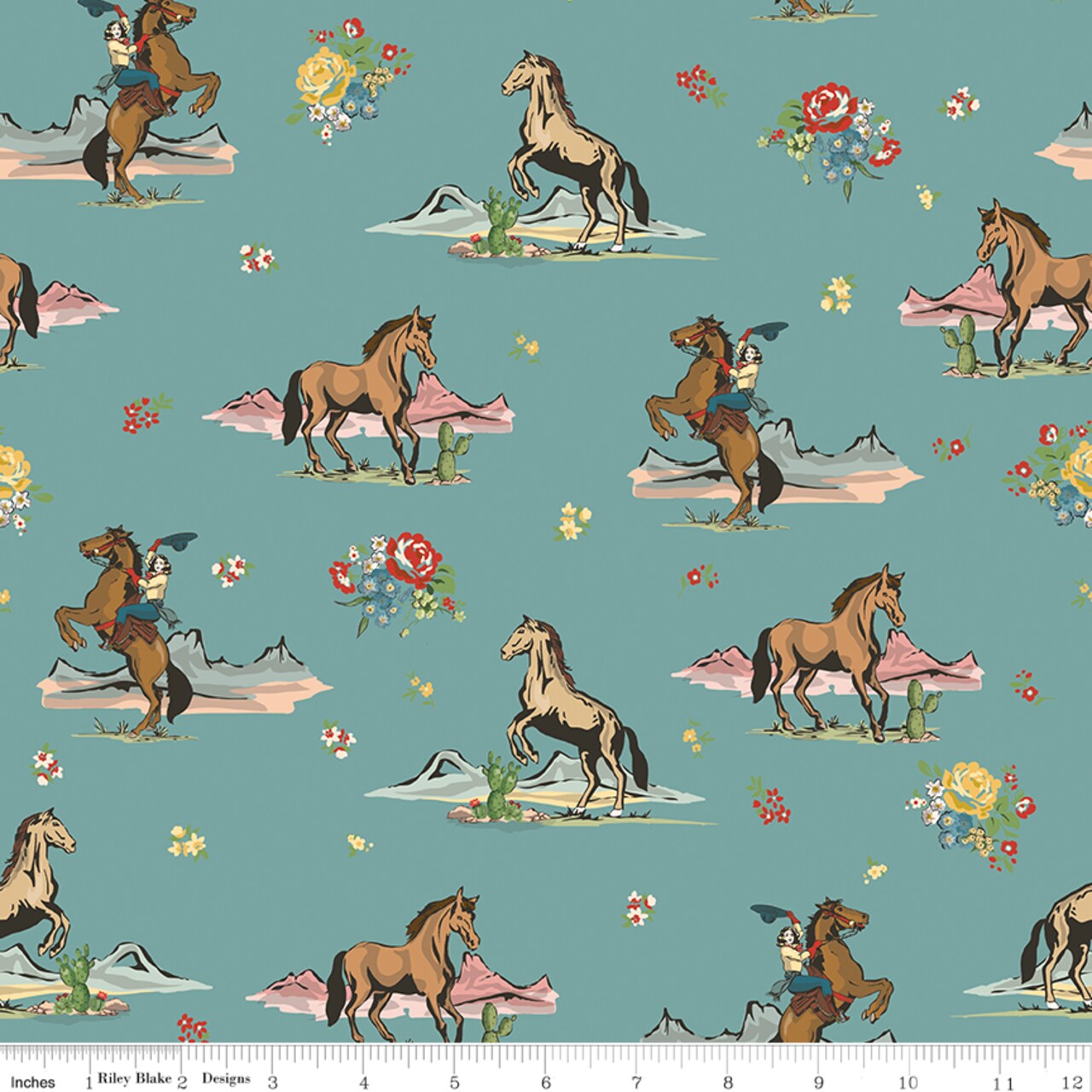 Main in Blue (c17480-blue) | Cowgirl | Echo Park Paper Co | Riley Blake